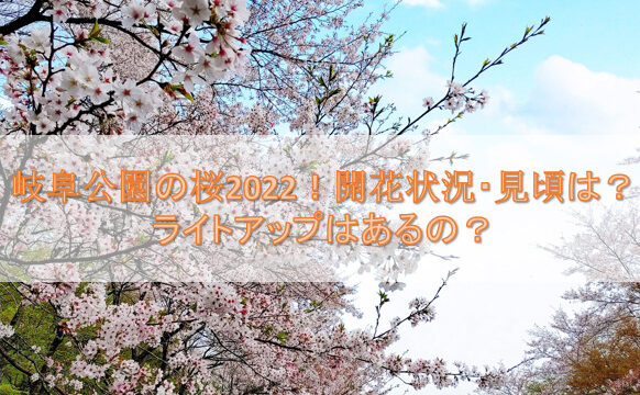 岐阜公園長良川堤の桜22 開花状況 見頃は ライトアップはあるの Mitsuゆる日記
